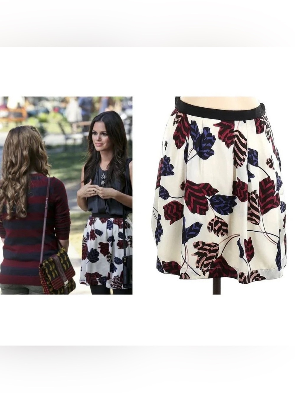 Marc by Marc Jacobs ASO Rachel Bilson Zoe Hart Of Dixie Floral Leaf Print Skirt